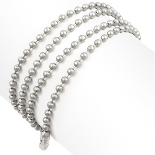 TierraCast Ball Chain 2.4mm with Connector Surgical Stainless Steel  (30" Length)