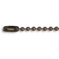 TierraCast Ball Chain 2.4mm with Connector Surgical Stainless Steel Brass Oxide (30