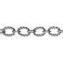 Oval Textured Cable Chain 11x8mm Surgical Stainless Steel (Priced per Foot)