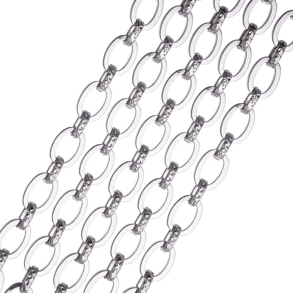 Oval Cable Chain 10x7mm Surgical Stainless Steel (Priced per Foot)