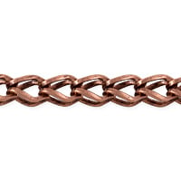 Fox Chain 7x5mm Antique Copper Plated (Priced per Foot)