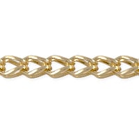 Fox Chain 7x5mm Gold Plated (Priced per Foot)