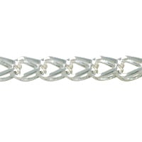 Fox Chain 7x5mm Silver Plated (Priced per Foot)
