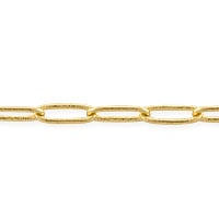 Paperclip Cable Chain 6x2mm Gold Plated (Priced Per Foot)
