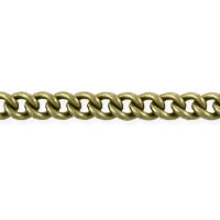 Rounded Curb Chain 5.6x4.2mm Antique Brass Plated (Priced per Foot)