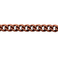 Rounded Curb Chain 5.6x4.2mm Antique Copper Plated (Priced per Foot)