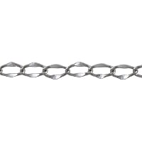 Flat Oval Curb Chain 4x2mm Surgical Stainless Steel (Priced per Foot)