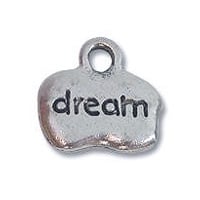 Dream Charm 8x12mm Pewter Antique Silver Plated (1-Pc)