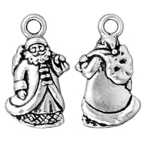 TierraCast St. Nick Charm 22x12mm Pewter Antique Silver Plated (1-Pc)