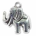 Elephant Charm 20x19mm Pewter Antique Silver Plated (1-Pc)