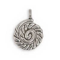 Nautilus Charm 16mm Pewter Antique Silver Plated (10-Pcs)