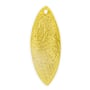 Etched 32mm Domed Navette Charm Satin Gold