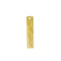 Etched 25mm Bar Charm Satin Gold