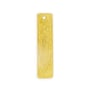 Etched 35x8mm Rectangle Bar Charm Satin Gold
