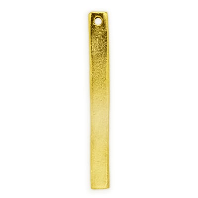 Organic 37mm Bar Charm Satin Gold