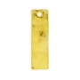 Organic 37X10mm Wavy Rectangle Bar Charm Satin Gold