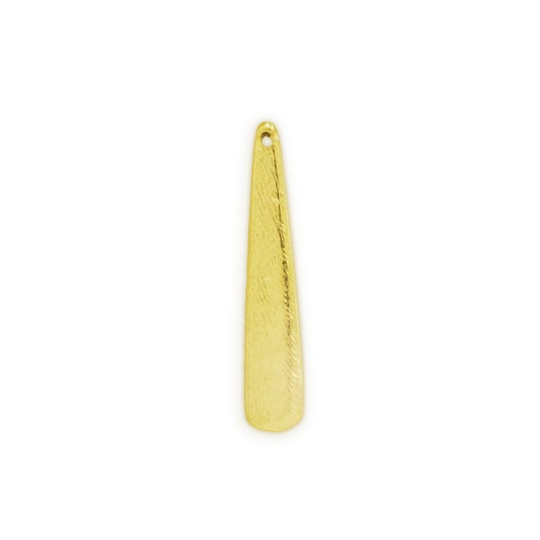 Etched 32mm Tapered Rectangle Charm Satin Gold