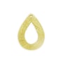 Etched 31x23mm Domed Open Teardrop Charm Satin Gold
