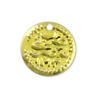 Egyptian Coin Charm 18mm Gold Color (10-Pcs)