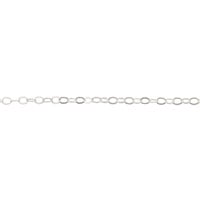 Flat Cable Chain 1.3mm Sterling Silver (Priced per Foot)