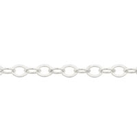Flat Cable Chain 3mm Sterling Silver (Priced per Foot)