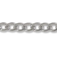 Flattened Curb Chain 2.5mm Surgical Stainless Steel (Priced per Foot)