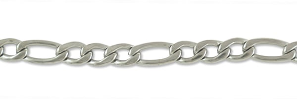 Figaro Chain 4.5mm Surgical Stainless Steel (Priced per Foot)