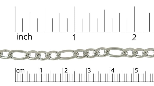 Figaro Chain 4.5mm Surgical Stainless Steel (Priced per Foot)