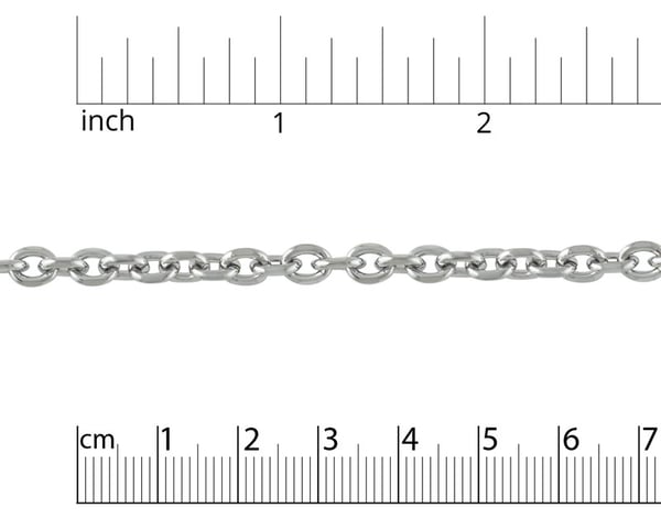 Faceted Cable Chain 5mm Surgical Stainless Steel (Priced Per Foot)