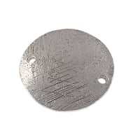 Etched 20mm 2-Hole Connector Antique Silver