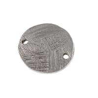Etched 16mm 2-Hole Connector Antique Silver
