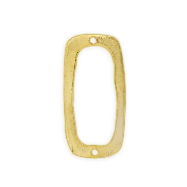 Organic 31x15mm Open Rectangle Connector Satin Gold