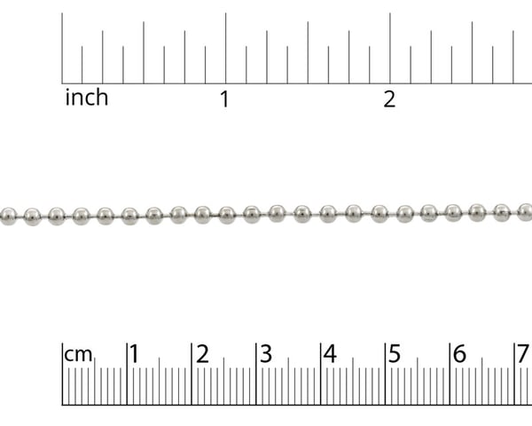 Ball Chain 3mm Surgical Stainless Steel (Priced per Foot)