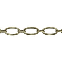 Fancy Oval Link Chain 3x6mm Antique Brass Plated (Priced per Foot)