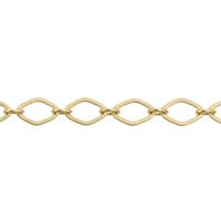 Rombo Long and Short Chain 3.75mm Satin Hamilton Gold Plated (Priced per Foot)