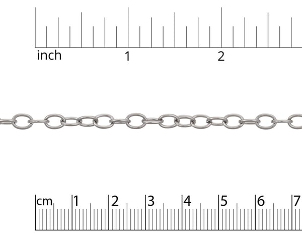 Cable Chain 4x6mm Surgical Stainless Steel (Priced Per Foot)