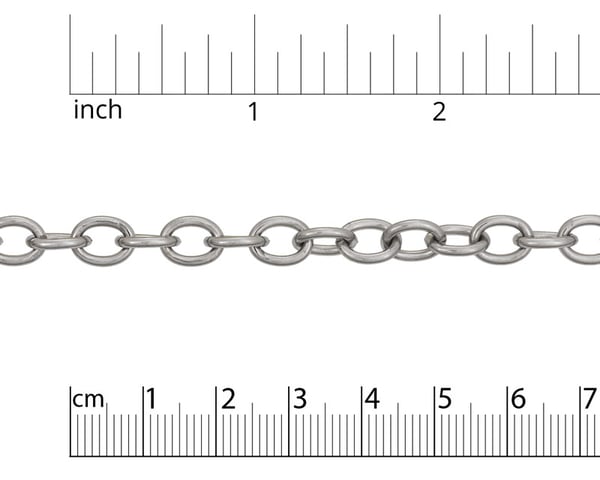 Cable Chain 7x9mm Surgical Stainless Steel (Priced Per Foot)