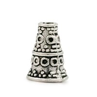 Bali Style Cone 10x7mm Pewter Antique Silver Plated (1-Pc)