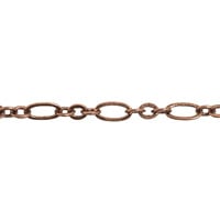 Figaro Chain 2.5mm Antique Copper Plated (Priced per Foot)