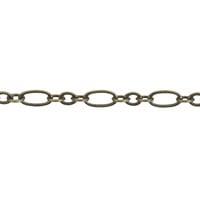 Figaro Chain 2.5mm Antique Brass Plated (Priced per Foot)