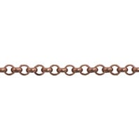 Rolo Chain 2mm Antique Copper Plated (Priced per Foot)