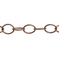 Oval Cable Chain 5mm Antique Copper Plated (Priced per Foot)