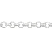 Rolo Chain 3.5mm Silver Plated (Priced per Foot)