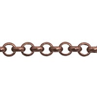 Rolo Chain 3.5mm Antique Copper Plated (Priced per Foot)