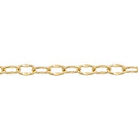 Crimped Oval Link Cable Chain 4x2.5mm Gold Plated (Priced per Foot)