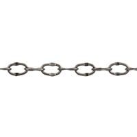Crimped Cable Chain 4 x 2.5mm  Gunmetal Plated (Priced per Foot)