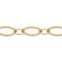 Flat Long and Short Chain Gold Plated (Priced per Foot)