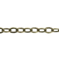 Cable Chain 4x3mm Antique Brass Plated (Priced per Foot)