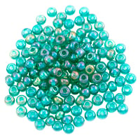 Preciosa Czech Seed Beads 6/0 Transparent Emerald AB (10 Grams)