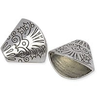Designer Bead Cap 18x20mm Pewter Antique Silver Plated (1-Pc)
